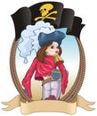 Girl-pirate Royalty Free Stock Photo