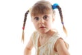 Girl with plaits Royalty Free Stock Photo