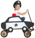 Girl Play Pretend, Police, Royalty Free Stock Photo