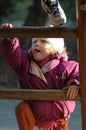 Girl on the playground Royalty Free Stock Photo