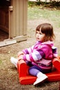 Girl on Playground toy Royalty Free Stock Photo