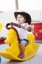 Girl on Playground toy Royalty Free Stock Photo