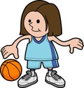 girl playing basketball