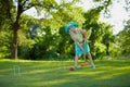 Girl playing croquet Royalty Free Stock Photo