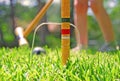 Girl Playing Croquet Royalty Free Stock Photo