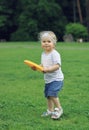 Girl playing Frisbee Royalty Free Stock Photo