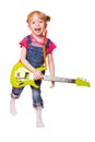 Girl playing guitar Royalty Free Stock Photo