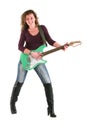 Girl playing guitar Royalty Free Stock Photo