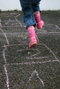 Girl playing outside Royalty Free Stock Photo