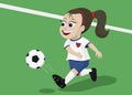 Girl playing soccer Royalty Free Stock Photo