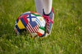 Girl playing soccer Royalty Free Stock Photo