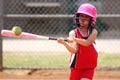 Girl Playing Softball