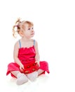 Girl playing tambourine Royalty Free Stock Photo