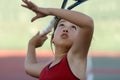 Girl playing tennis Royalty Free Stock Photo