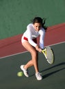 Girl playing tennis Royalty Free Stock Photo