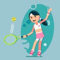 Girl playing tennis Royalty Free Stock Photo