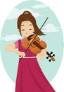 Girl Playing Violin Royalty Free Stock Photo