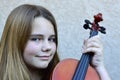 Girl playing the violin Royalty Free Stock Photo