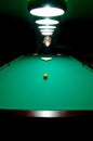 The girl plays billiards Royalty Free Stock Photo
