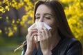 Girl with polen allergy