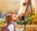 Girl with pony Royalty Free Stock Photo