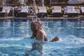 Girl at the pool Royalty Free Stock Photo