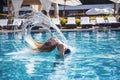 Girl at the pool Royalty Free Stock Photo