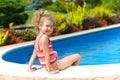 Girl in the pool Royalty Free Stock Photo