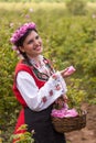 Girl posing during the Rose picking festival in Bulgaria Royalty Free Stock Photo