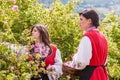 Girl posing during the Rose picking festival in Bulgaria Royalty Free Stock Photo