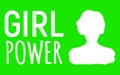 Girl Power Banner. Gender equality Label and Logo. Logo Vector Illustration