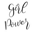 Girl Power brush hand lettering text isolated Royalty Free Stock Photo