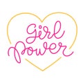 Girl power classic heart sign