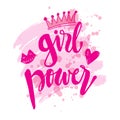 Girl power hand lettering calligraphy