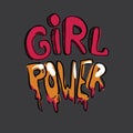 Girl power. Inspirational and motivation quote Modern calligraphic style. Royalty Free Stock Photo