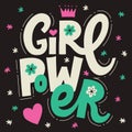 Girl Power Lettering poster Royalty Free Stock Photo