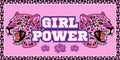 Girl power print with pink leopard