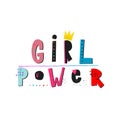 Girl power shirt quote lettering Royalty Free Stock Photo