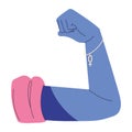 girl power strong arm icon Royalty Free Stock Photo