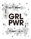 Girl Power - stylish print for t shirts, posters, cards and prints