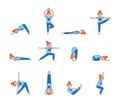 Girl Practicing Yoga. Yoga Poses & Exercises.