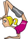 Girl practising yoga