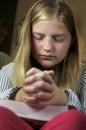 Girl Praying Royalty Free Stock Photo