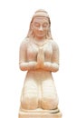 Girl praying statue