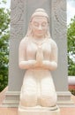 Girl praying statue