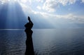 Girl praying to the God Royalty Free Stock Photo