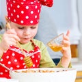 Girl preparing granola