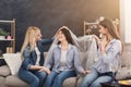 Girl preparing for wedding and showing bridal veil