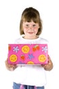 Girl with present Royalty Free Stock Photo