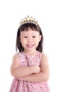 Girl in princess custume with crown